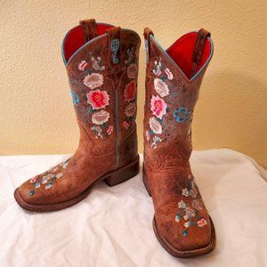 Macie Bean Girls Leather Cowboy Boots 2